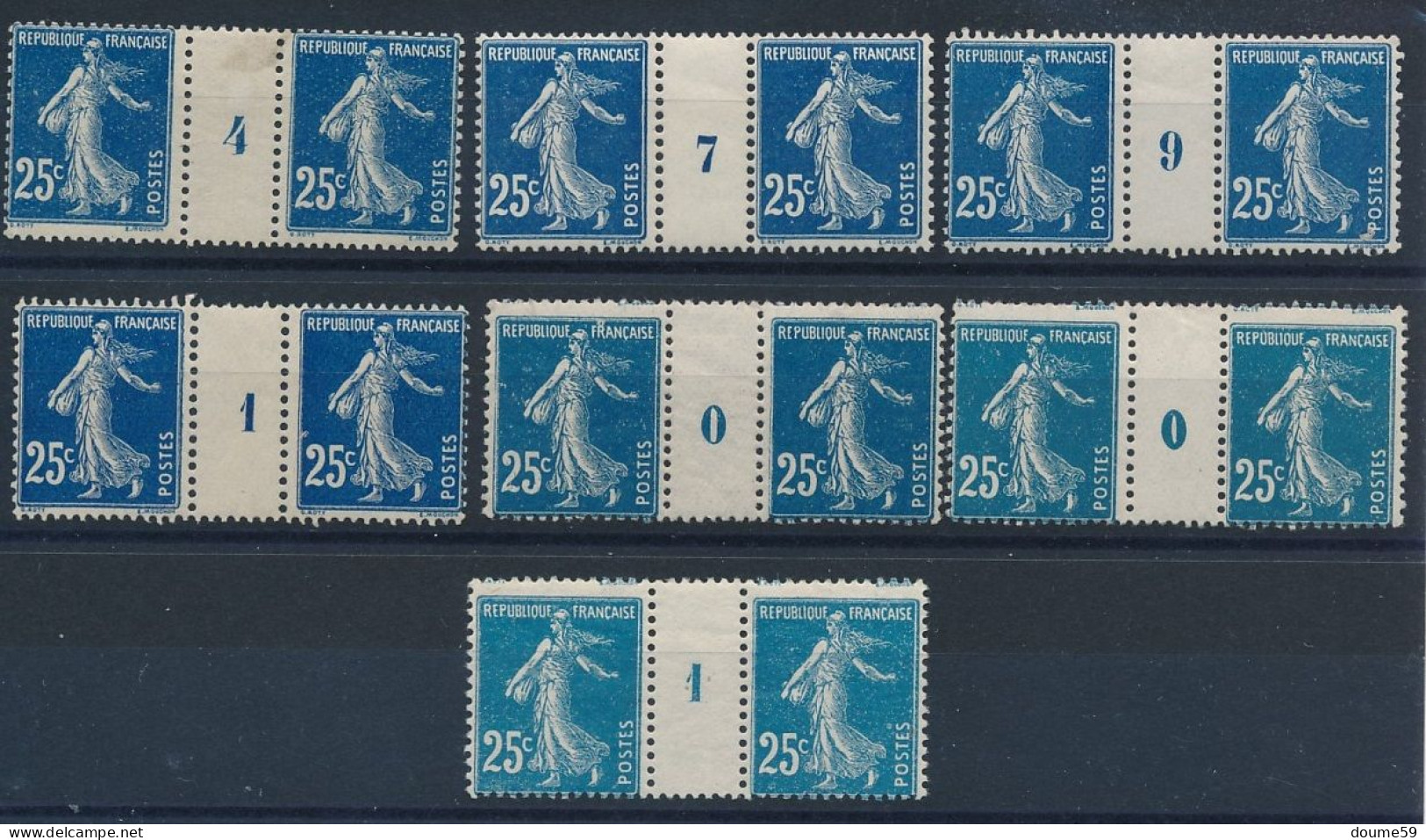 CA-99: FRANCE:  Lot De Millésimes** Sur Semeuses  N°140(7) - Millesimes