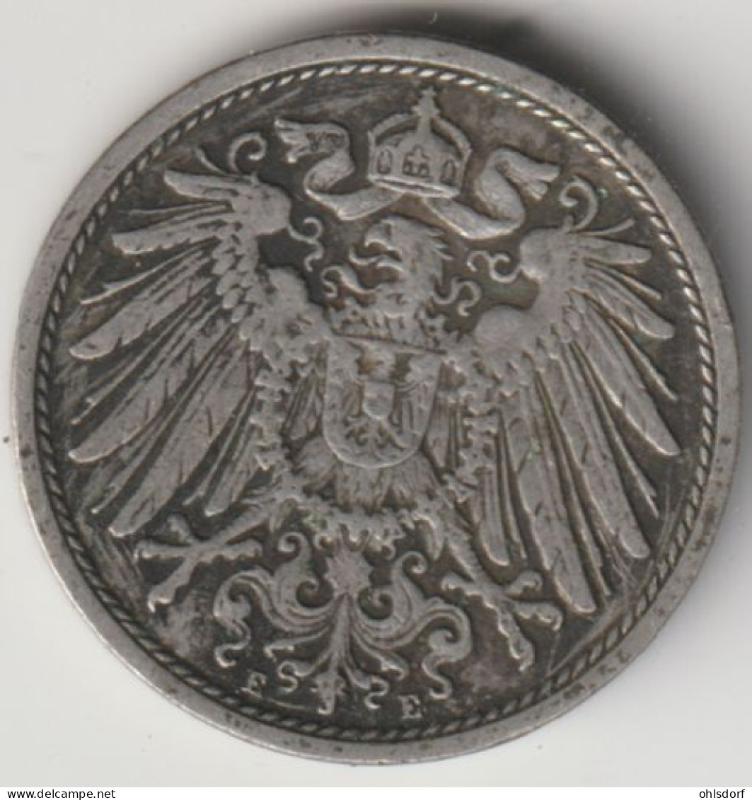 DEUTSCHES REICH 1911 E: 10 Pfennig, KM 12 - 10 Pfennig