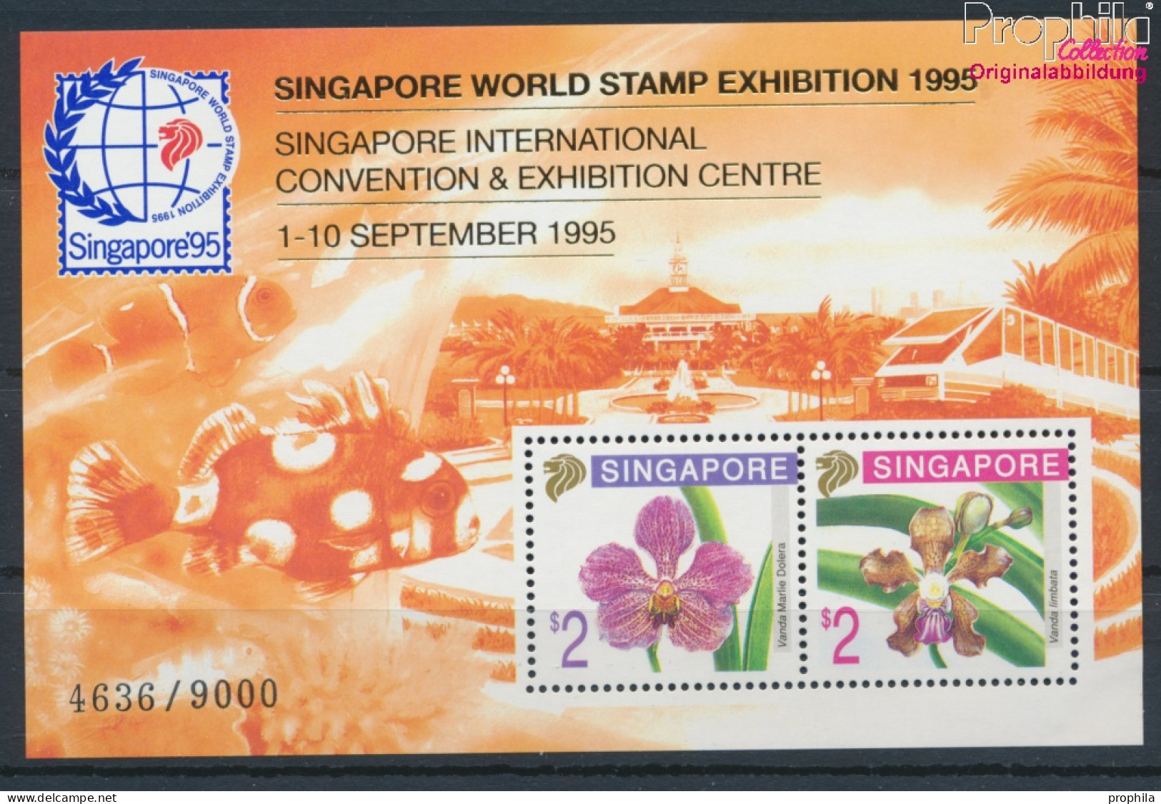 Singapur Block35A I (kompl.Ausg.) Postfrisch 1995 Orchideen (10368451 - Singapore (1959-...)