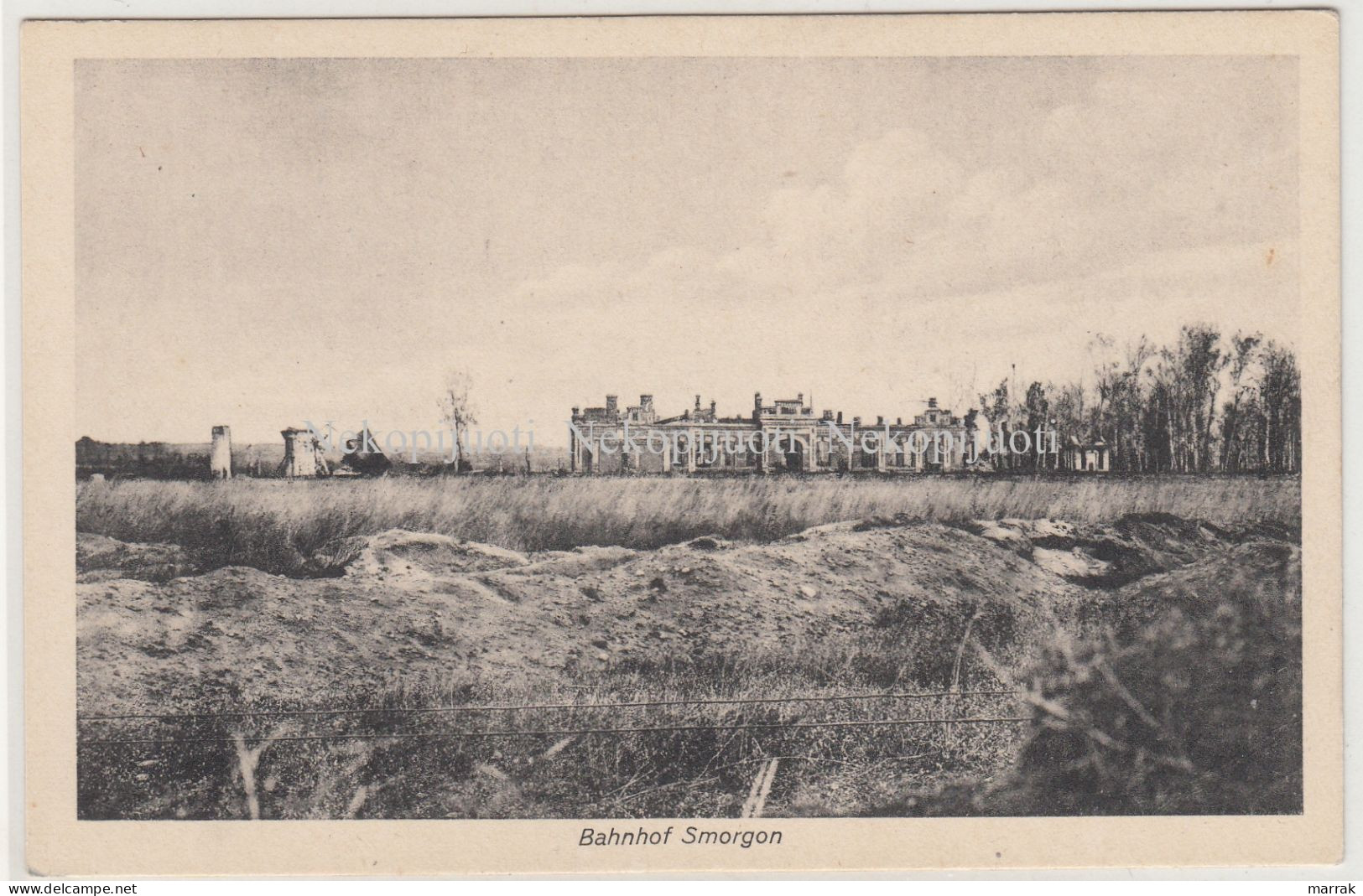 Smorgon, Bahnhof, Circa 1916 Postcard - Bielorussia