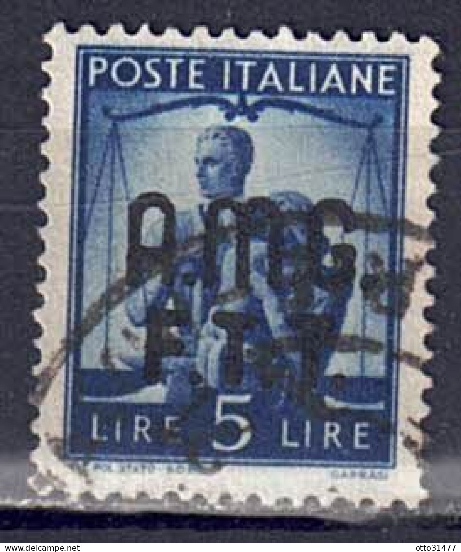 Italien / Triest Zone A - 1947 - Serie Demokratie, Nr. 7, Gestempelt / Used - Afgestempeld