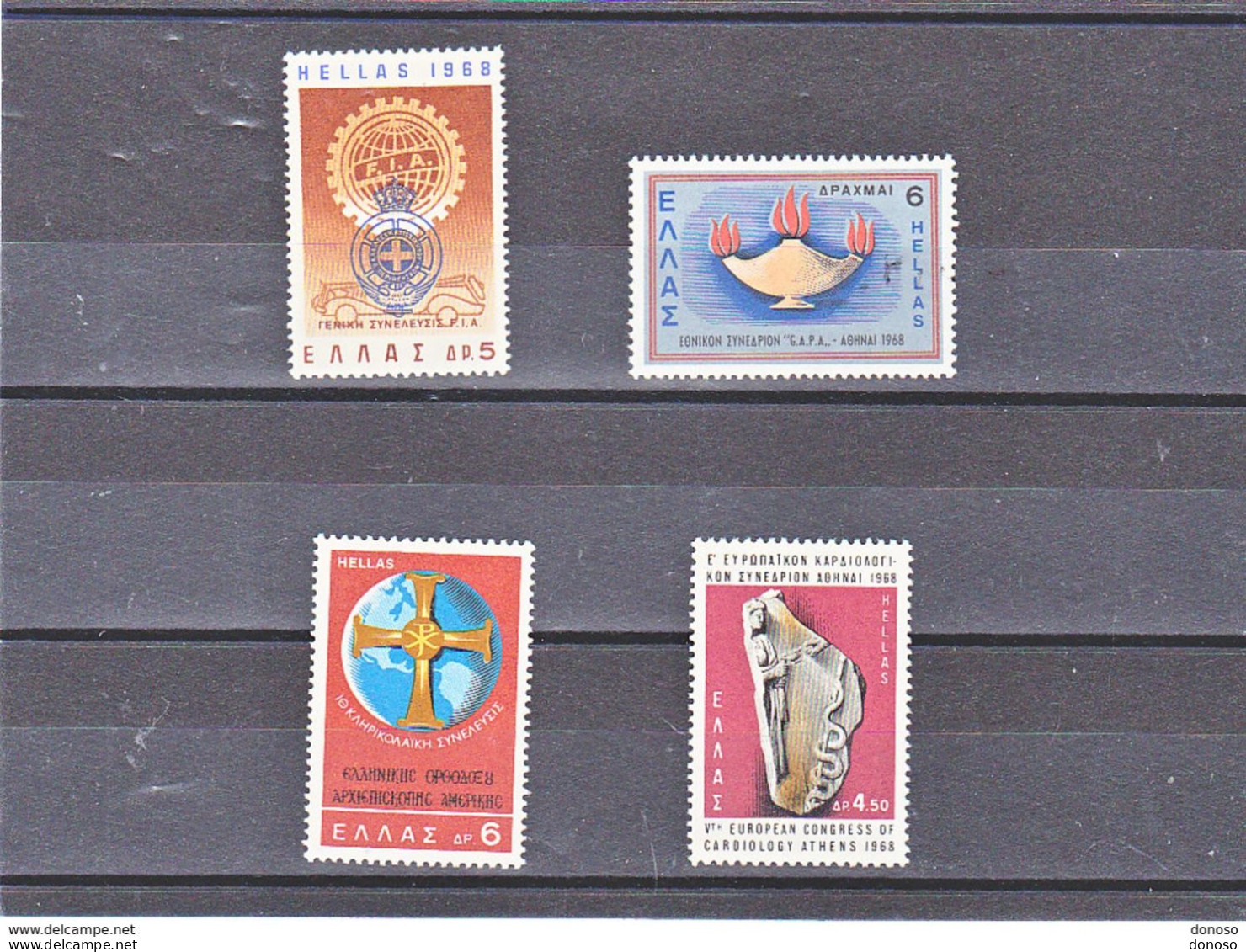 GRECE 1968 Yvert 953 + 964-966 NEUF** MNH Cote : 5 Euros - Ungebraucht