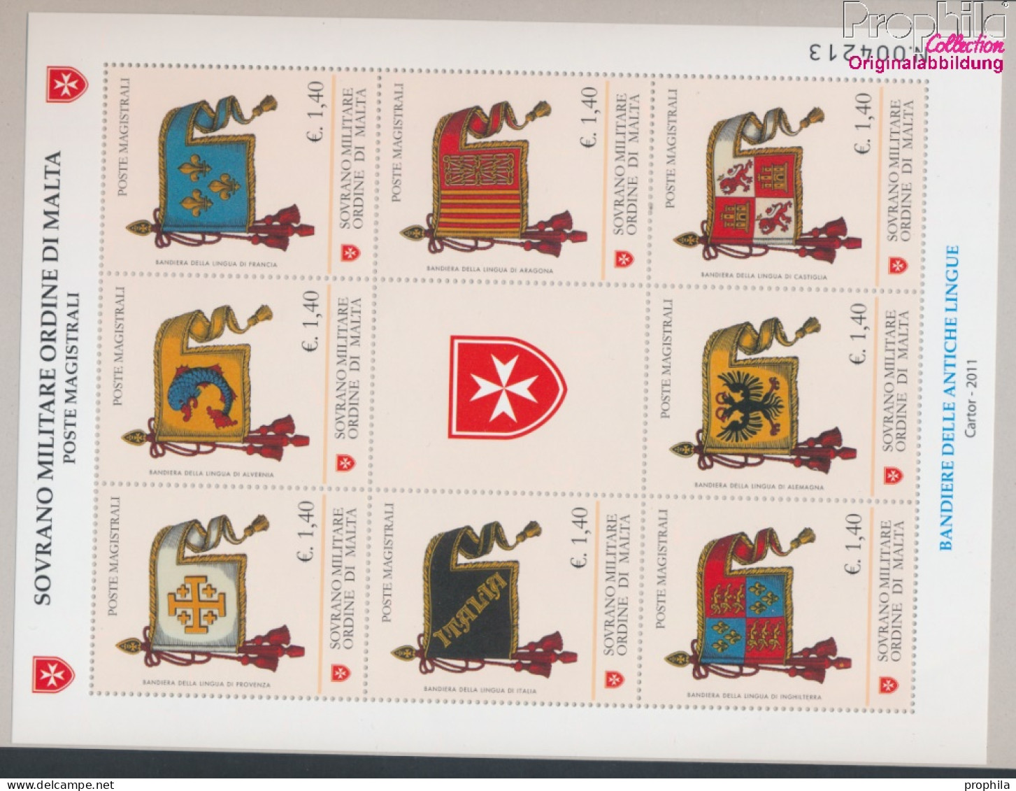 Malteserorden (SMOM) 1186-1193 Kleinbogen (kompl.Ausg.) Postfrisch 2011 Flaggen Der Alten Sprachen (10368181 - Malta (...-1964)