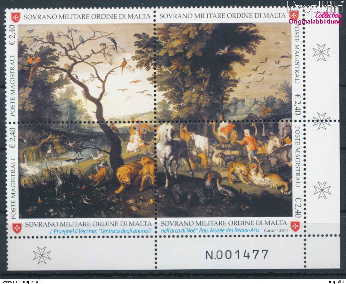 Malteserorden (SMOM) 1198-1201 Viererblock (kompl.Ausg.) Postfrisch 2011 Brueghel (10368440 - Malte (...-1964)