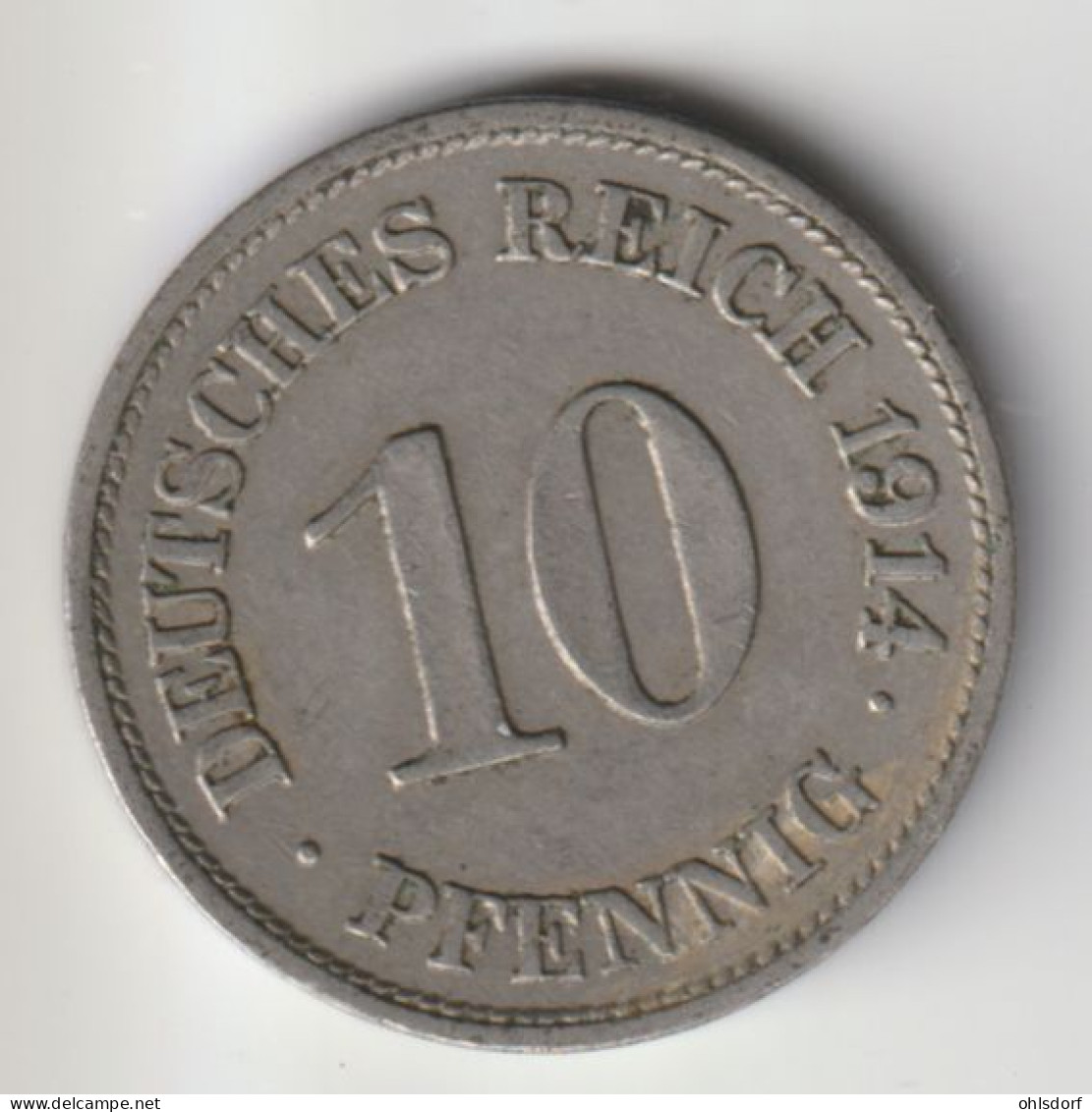 DEUTSCHES REICH 1914 E: 10 Pfennig, KM 12 - 10 Pfennig