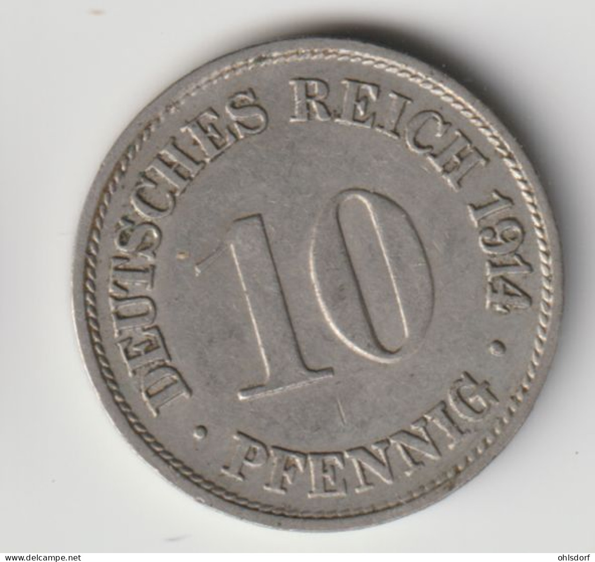 DEUTSCHES REICH 1914 G: 10 Pfennig, KM 12 - 10 Pfennig