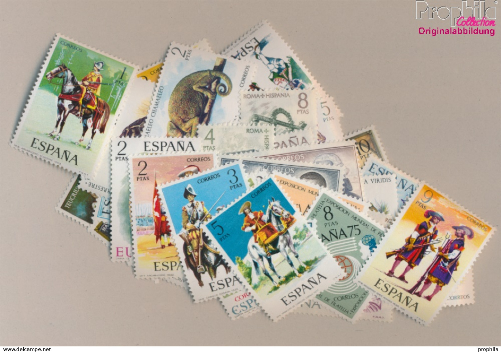 Spanien Postfrisch Uniformen, Tiere, Eisenbahn U.a. 1974 Uniformen, Tiere, Eisenbahn U.a.  (10368169 - Unused Stamps