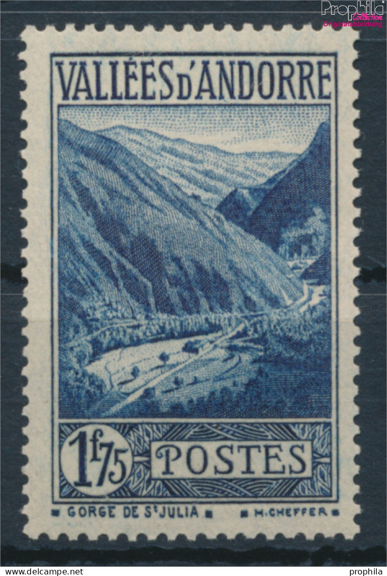 Andorra - Französische Post 71 Postfrisch 1937 Landschaften (10368406 - Nuevos