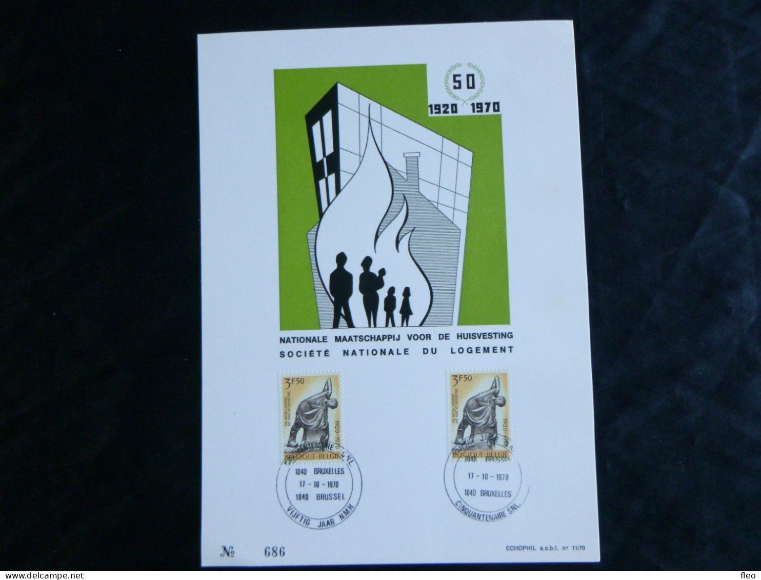 1970 1554 HK/Card Souvenir** : Societé Nationale Du Logement (Echophil Card) - 1971-1980