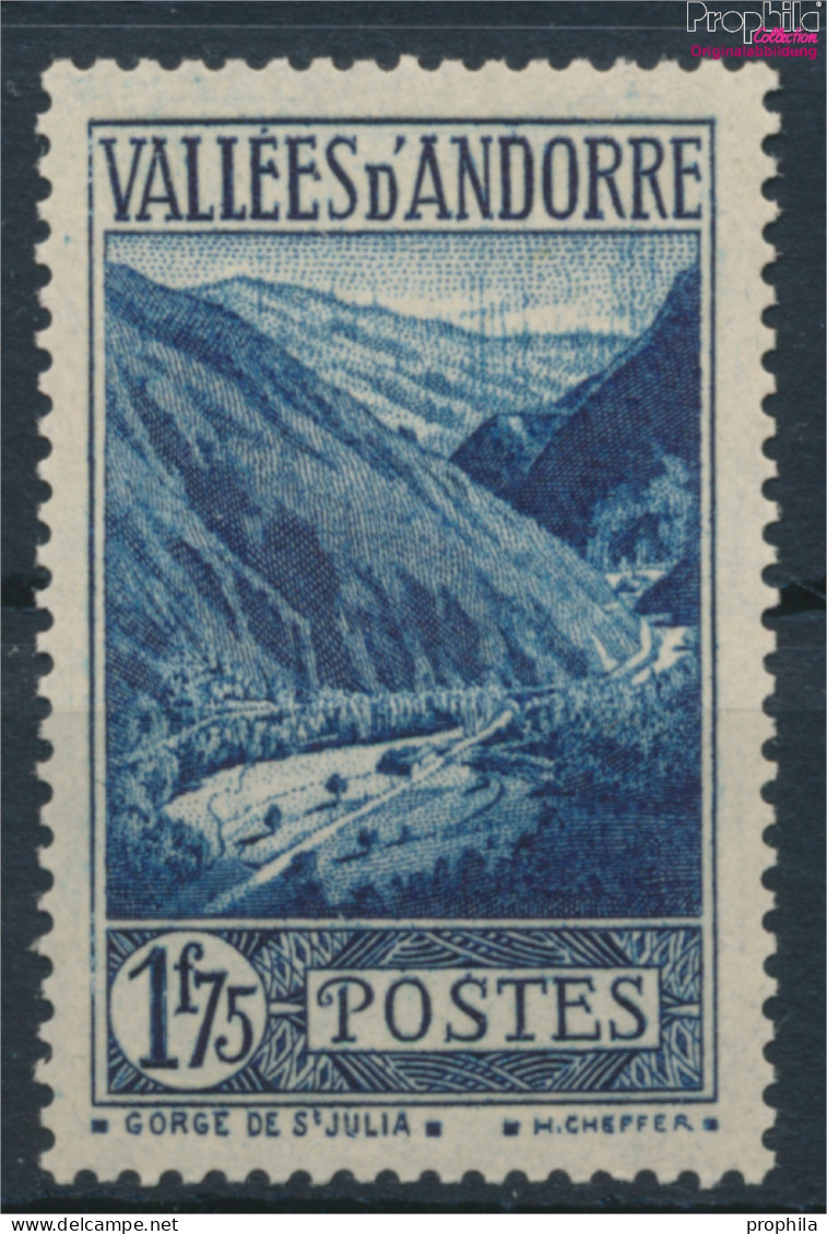 Andorra - Französische Post 71 Postfrisch 1937 Landschaften (10368765 - Ongebruikt