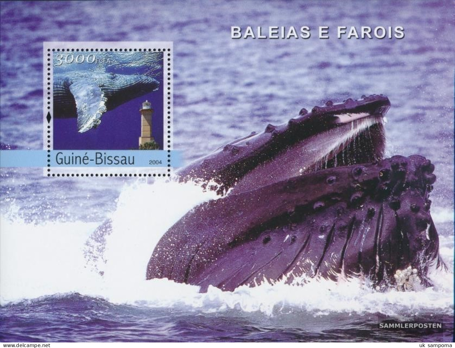 Guinea-Bissau Miniature Sheet 467 (complete. Issue) Unmounted Mint / Never Hinged 2004 Whales And Lighthouses - Guinea-Bissau