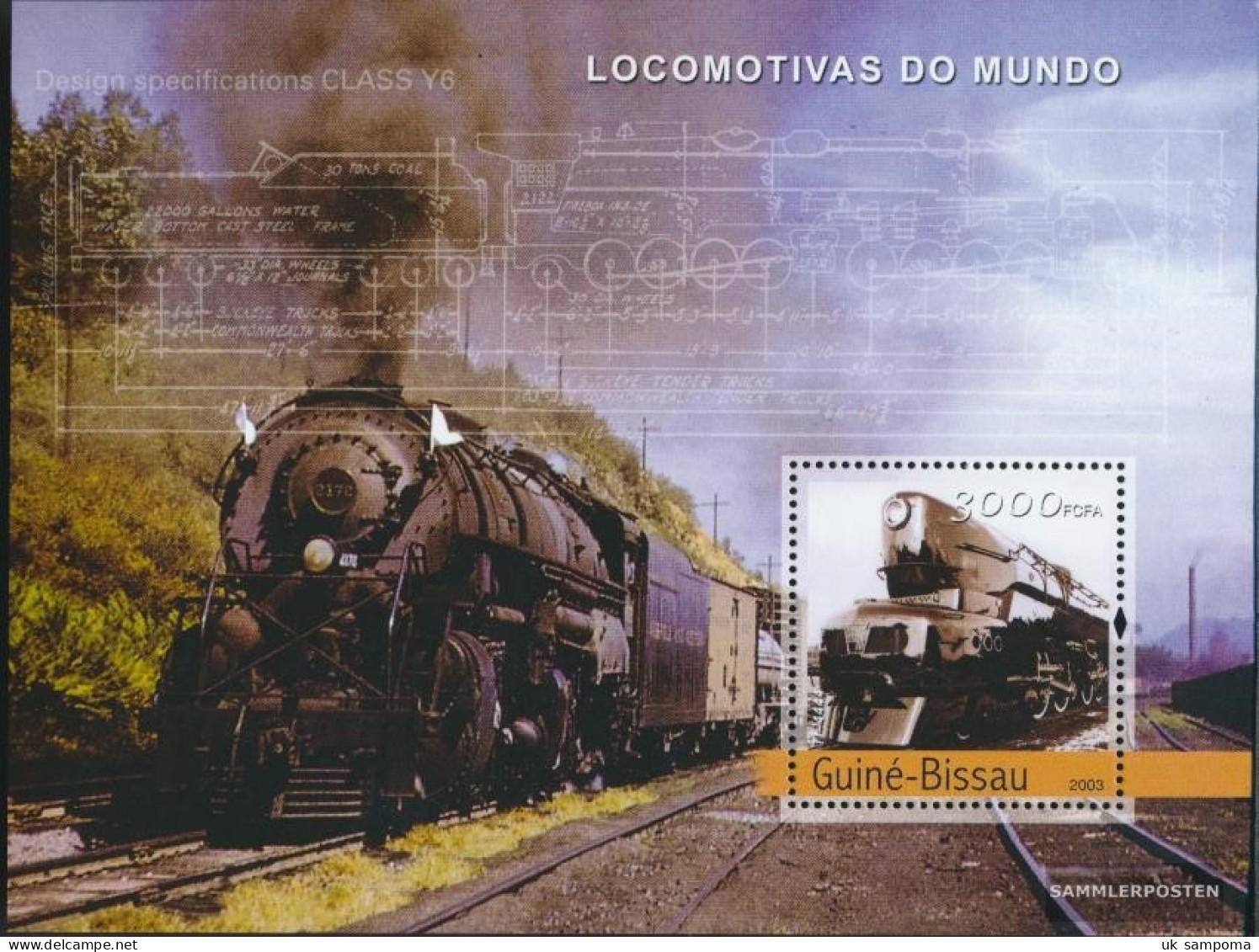 Guinea-Bissau Miniature Sheet 460 (complete. Issue) Unmounted Mint / Never Hinged 2004 Locomotives Out All World - Guinea-Bissau