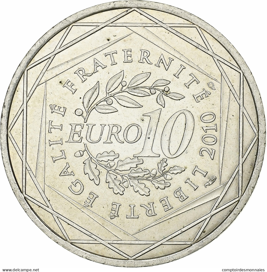 France, 10 Euro, Bretagne, 2010, Paris, Argent, SUP+, KM:1648 - France