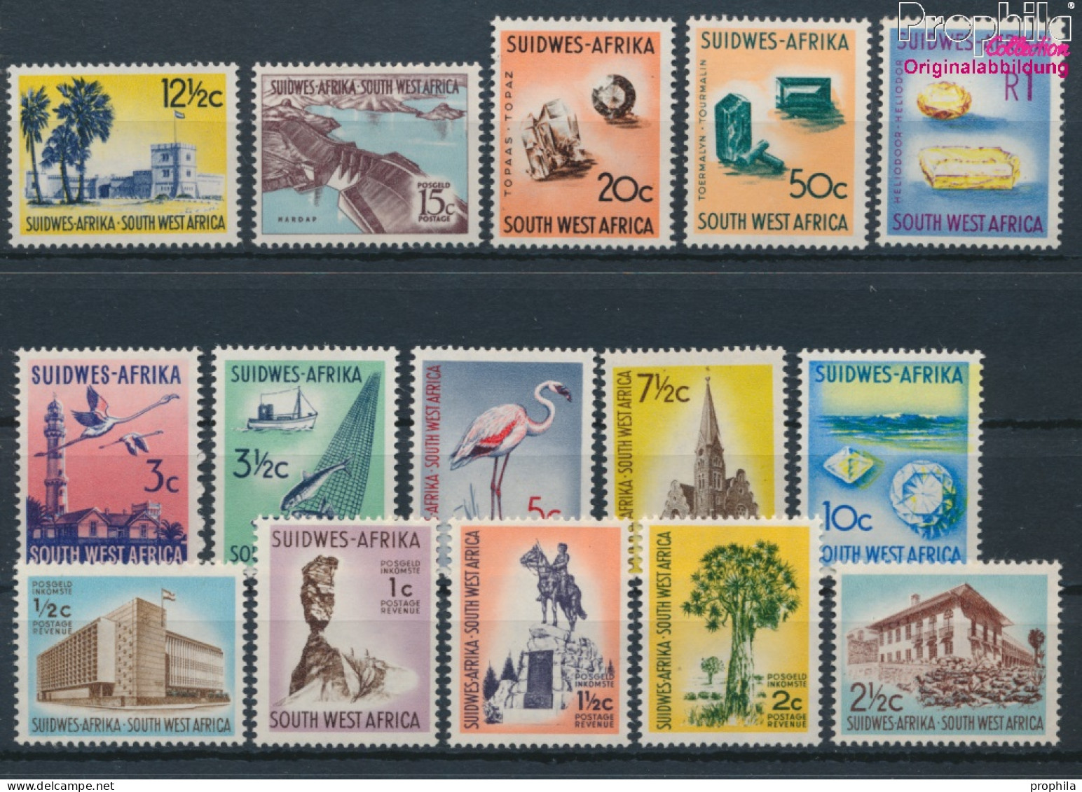 Namibia - Südwestafrika 296-310 (kompl.Ausg.) Postfrisch 1961 Landesmotive (10368363 - Südwestafrika (1923-1990)