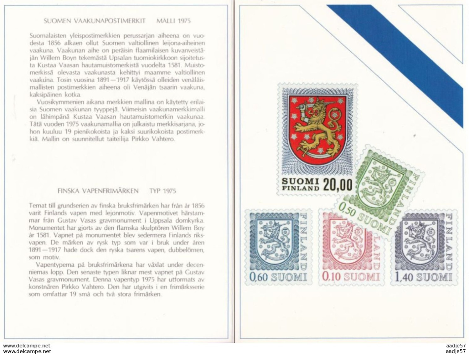 Finland Coat Of Arms Luxery Edition Complet 1975 - Nuovi