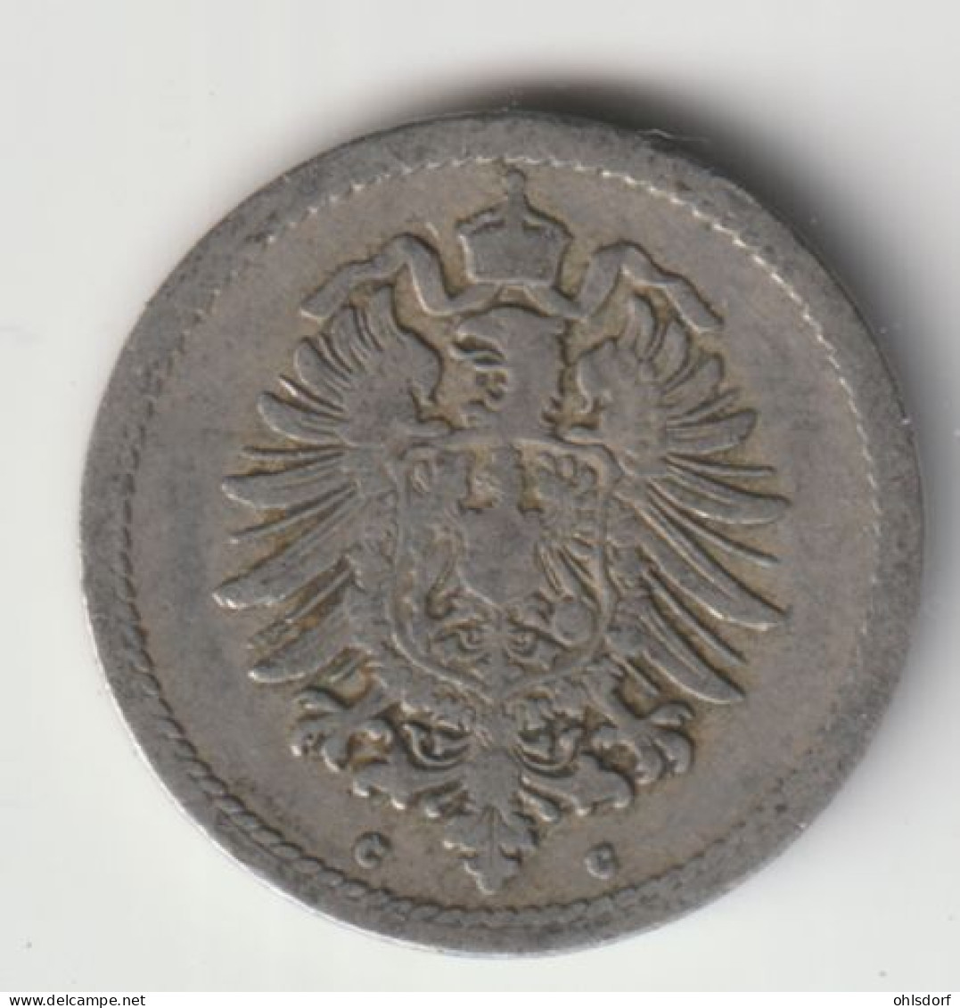 DEUTSCHES REICH 1875 C: 5 Pfennig, KM 3 - 5 Pfennig