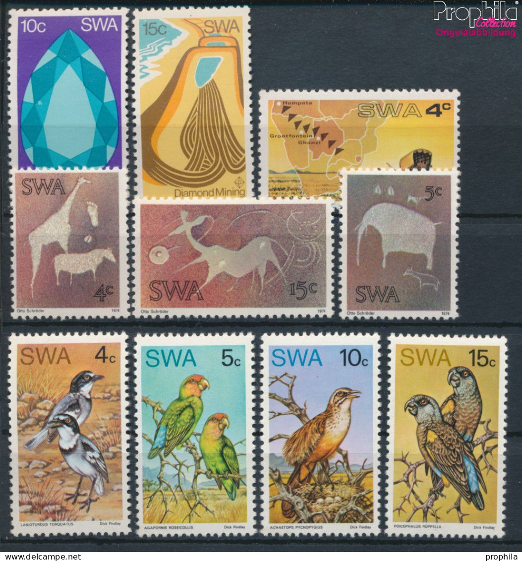 Namibia - Südwestafrika Postfrisch Einheimische Vögel 1974 Vögel, Felsgravuren, Diamanten U.a.  (10368361 - Africa Del Sud-Ovest (1923-1990)