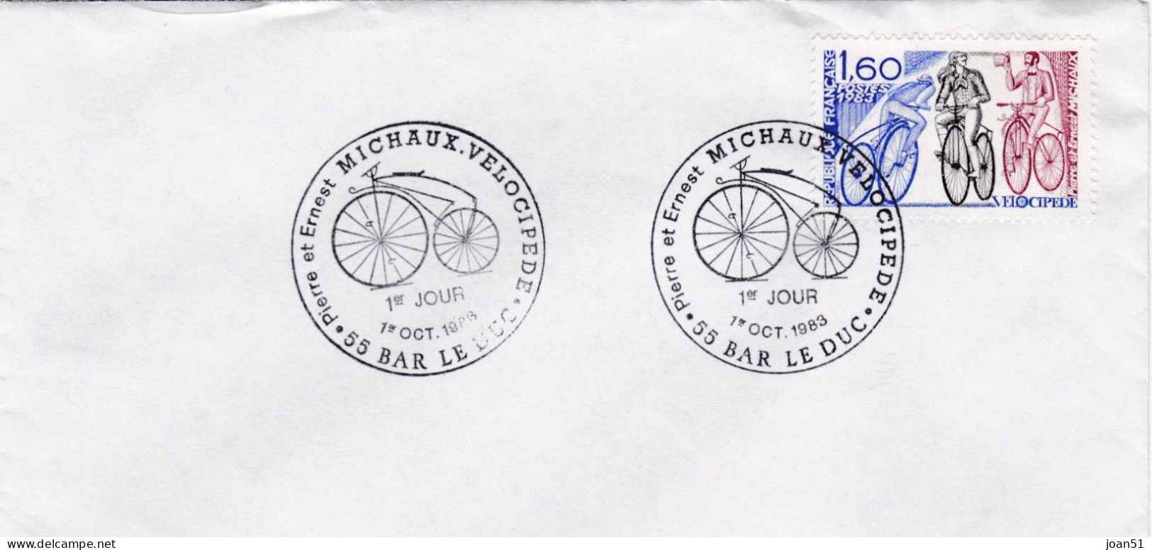 M1  LETTRE PREMIER JOUR VELOCIPEDE MICHAUX - 1970-1979