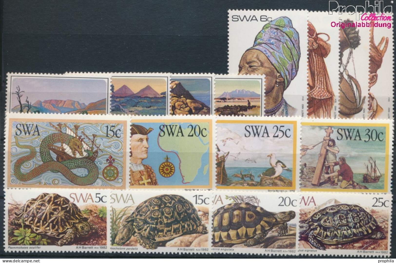 Namibia - Südwestafrika Postfrisch Schildkröten 1982 Schildkröten, Diaz, Berge, Kopfschm  (10368957 - Africa Del Sud-Ovest (1923-1990)