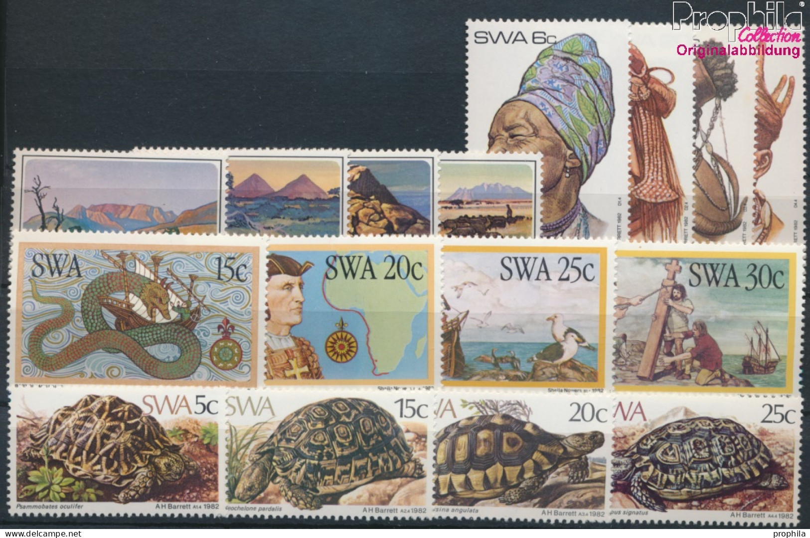Namibia - Südwestafrika Postfrisch Schildkröten 1982 Schildkröten, Diaz, Berge, Kopfschm  (10368957 - África Del Sudoeste (1923-1990)
