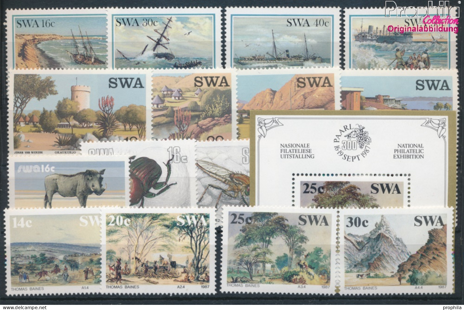 Namibia - Südwestafrika Postfrisch Historisches Südwestafrika 1987 Tiere, Schiffswracks U.a.  (10368954 - Africa Del Sud-Ovest (1923-1990)