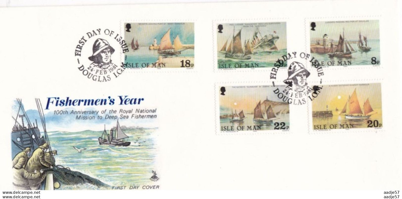 1981 FDC Isle Of Man Fishermen's Year - Isle Of Man