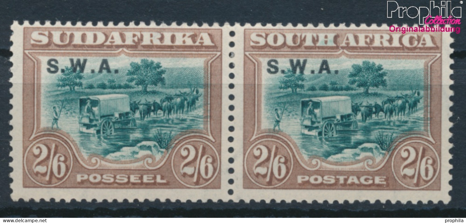 Namibia - Südwestafrika 126-127 Waagerechtes Paar Mit Falz 1927 Aufdruckausgabe (10368950 - Africa Del Sud-Ovest (1923-1990)