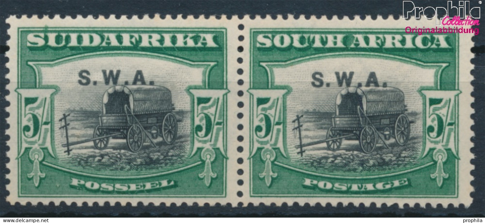 Namibia - Südwestafrika 128-129 Waagerechtes Paar Mit Falz 1927 Aufdruckausgabe (10368949 - Südwestafrika (1923-1990)