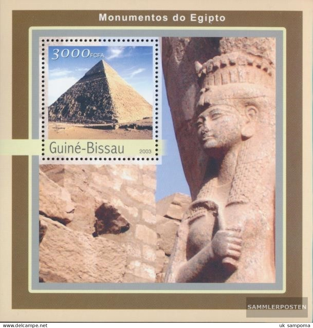 Guinea-Bissau Miniature Sheet 395 (complete. Issue) Unmounted Mint / Never Hinged 2003 Monuments Ägyptens - Guinea-Bissau