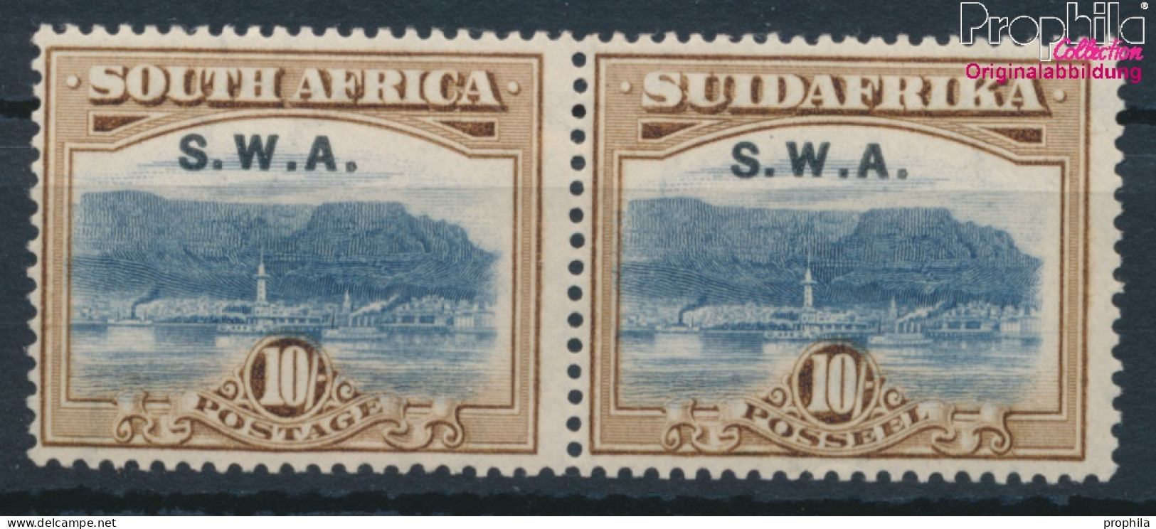 Namibia - Südwestafrika 130-131 Waagerechtes Paar Mit Falz 1927 Aufdruckausgabe (10368948 - Südwestafrika (1923-1990)