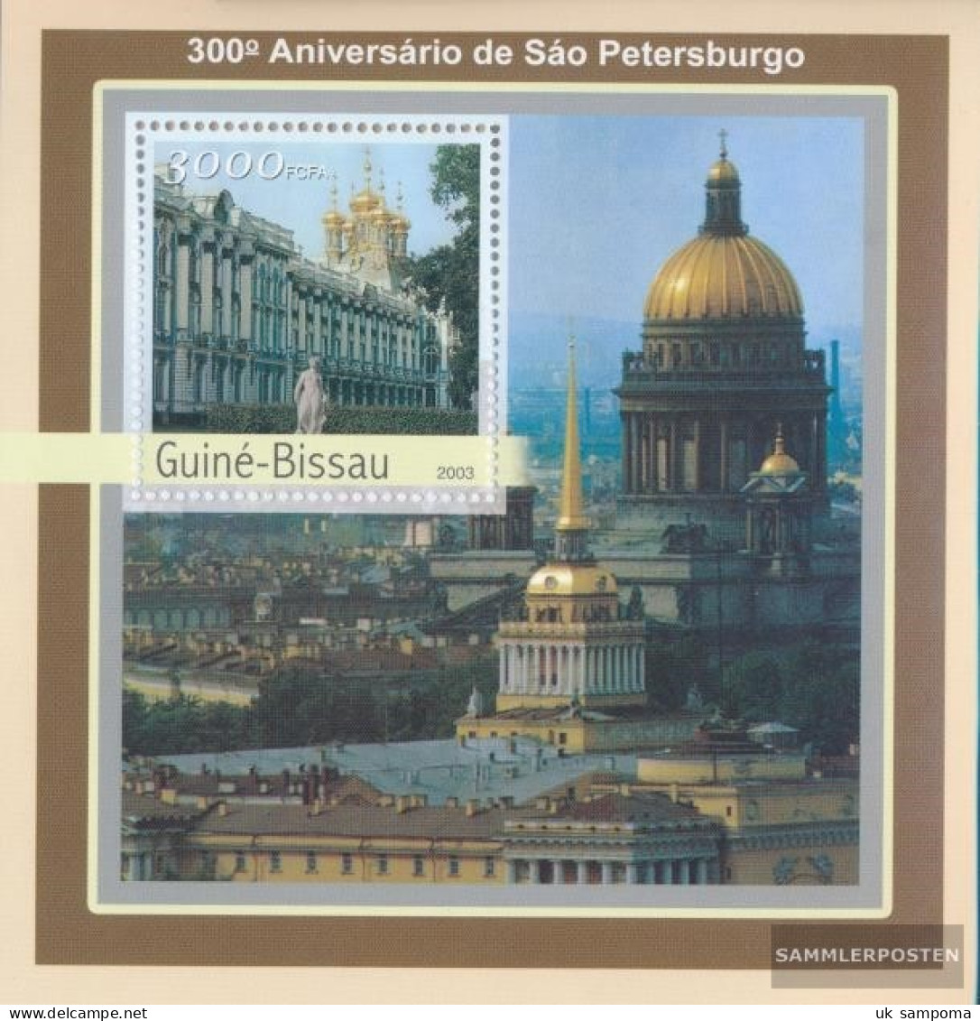 Guinea-Bissau Miniature Sheet 393 (complete. Issue) Unmounted Mint / Never Hinged 2003 300 Years St. Petersburg - Guinea-Bissau