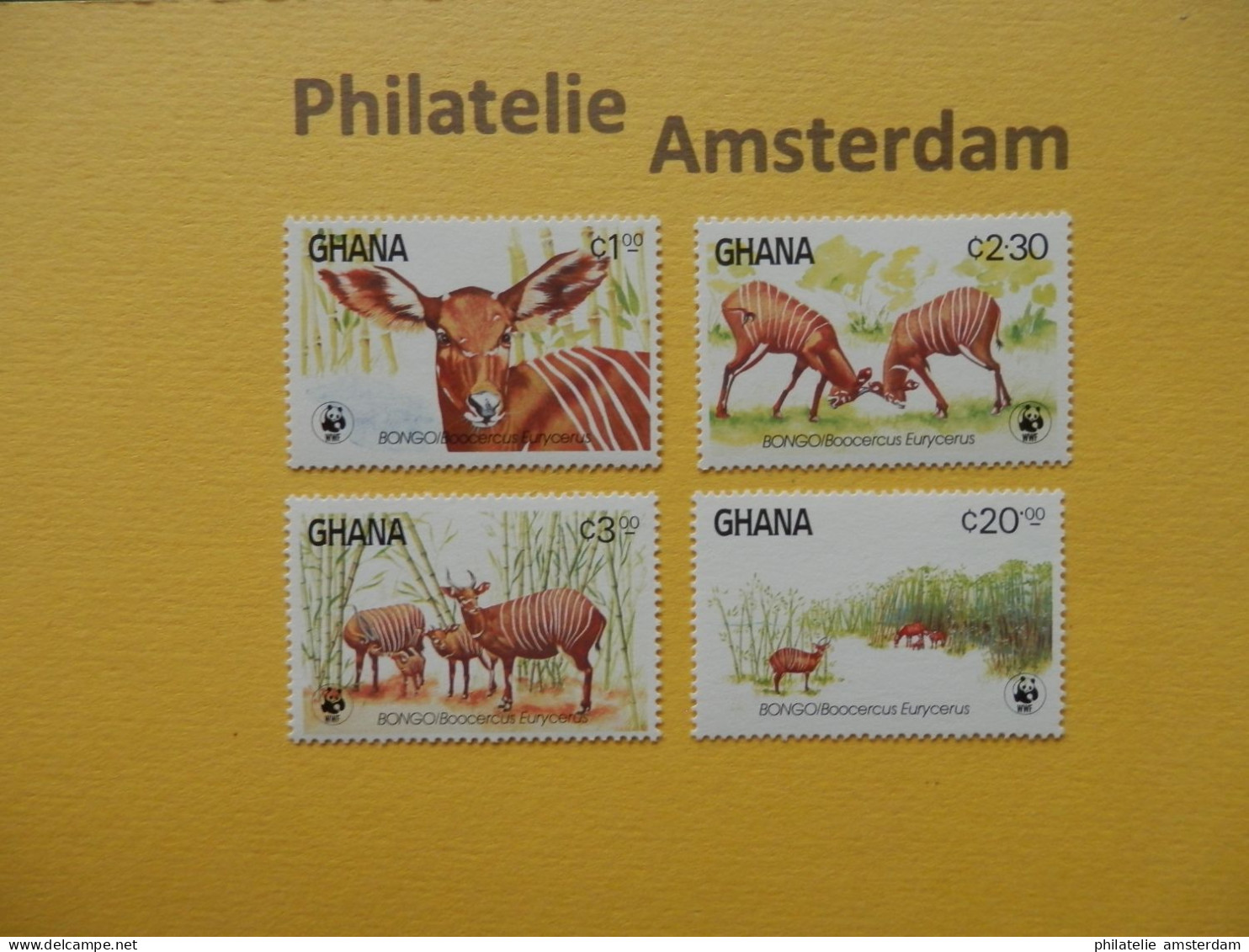 Ghana 1984, WWF FAUNA BONGO: Mi 1060-63, ** - Unused Stamps