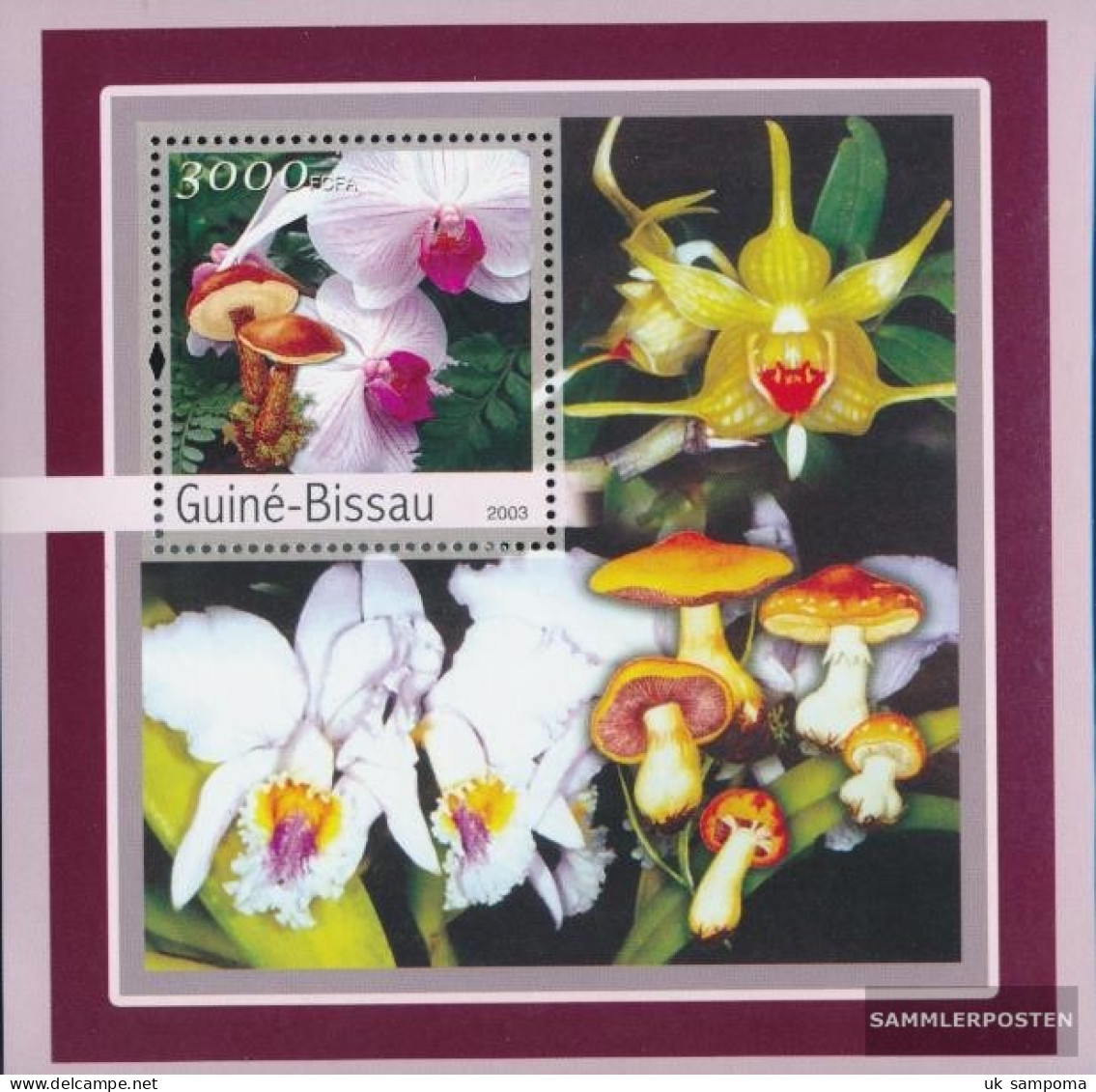 Guinea-Bissau Miniature Sheet 389 (complete. Issue) Unmounted Mint / Never Hinged 2003 Orchids, Mushrooms - Guinea-Bissau