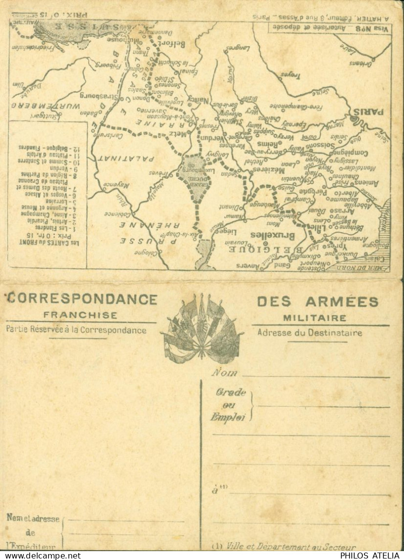 Guerre 14 Carte Postale Correspondance Des Armées FM Franchise Militaire Les Cartes Du Front N°7 Plateau De Craonne - Guerra 1914-18