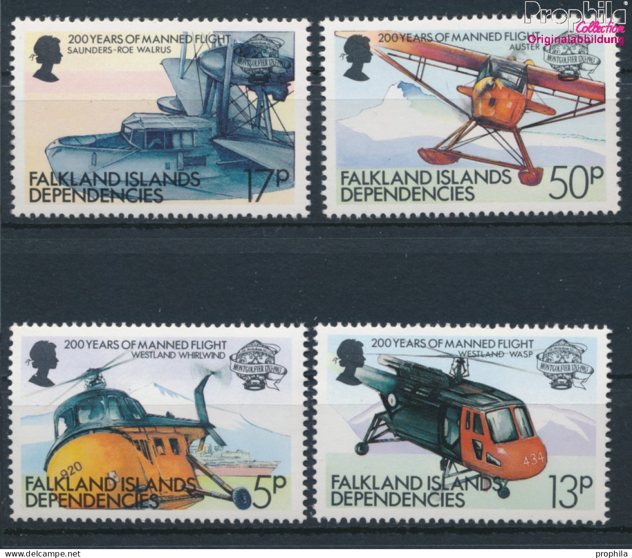 Südgeorgien Sandwich-Ins. 117-120 (kompl.Ausg.) Postfrisch 1983 Luftfahrt (10368841 - Zuid-Georgia