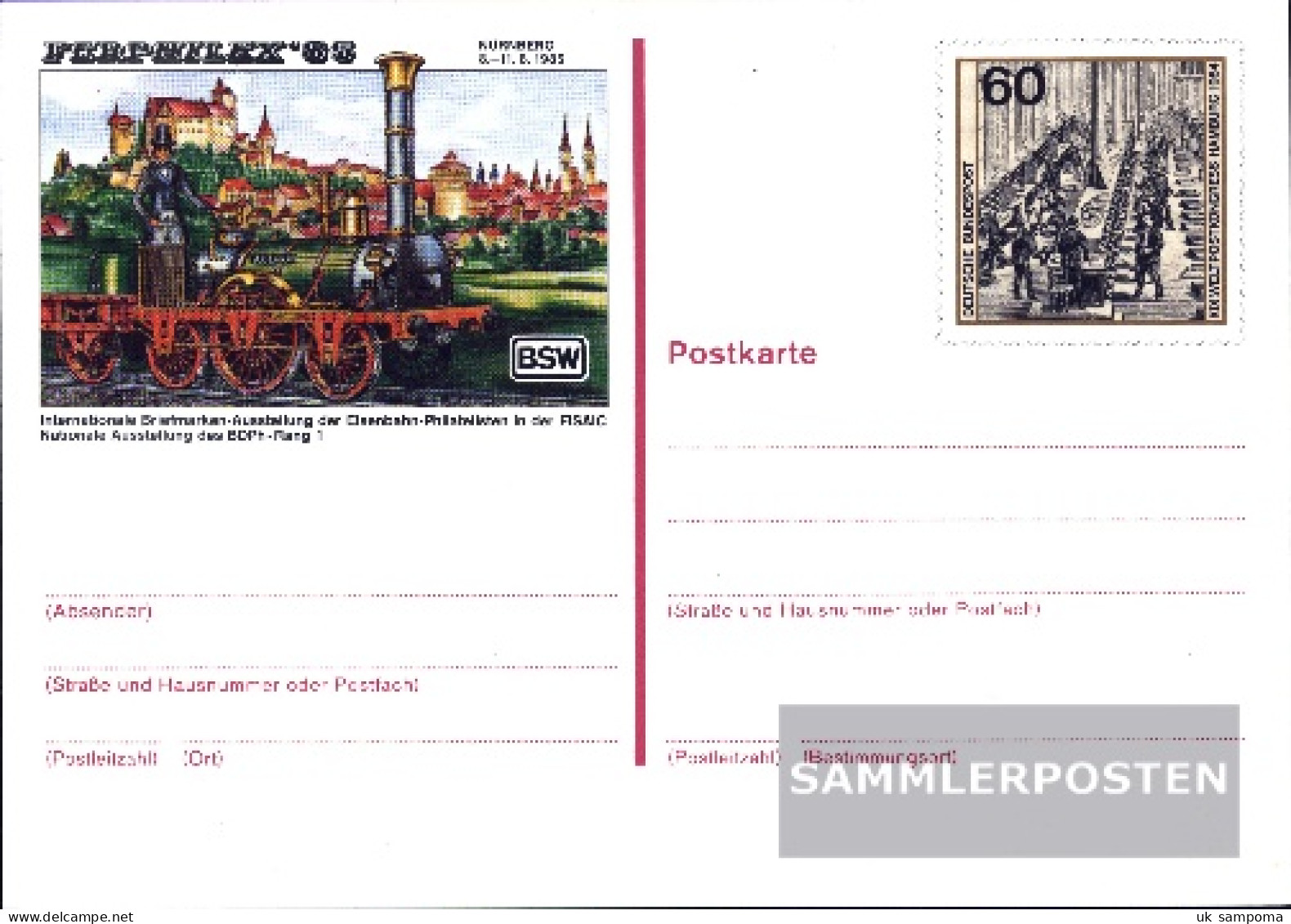 FRD (FR.Germany) PSo10 Special Postcards Gefälligkeitsgestempelt Used 1985 Letter Sorting - Andere & Zonder Classificatie