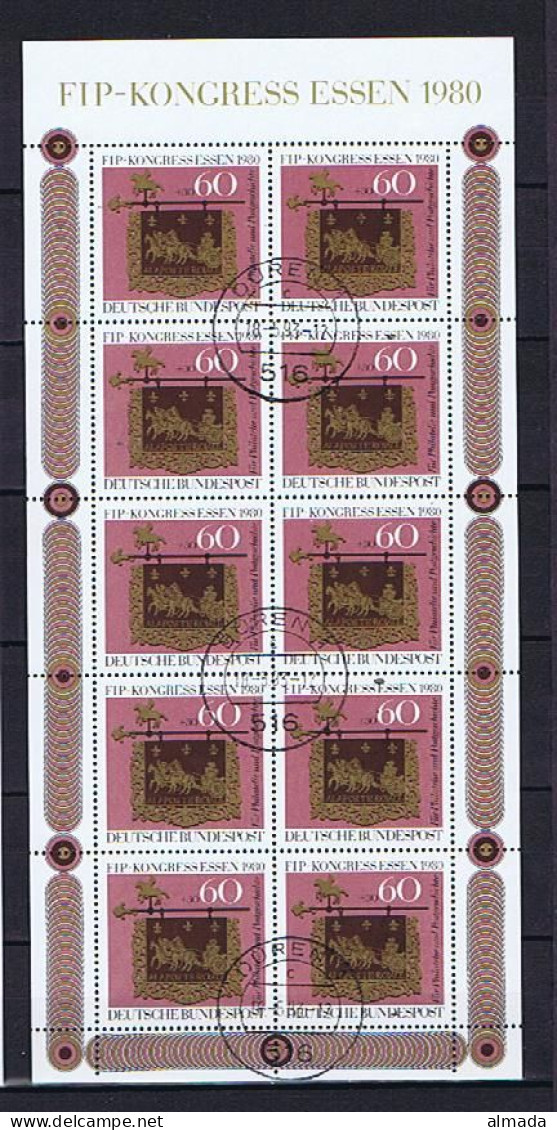 BRD (West) Germany 1980: Michel 1065 Kleinbogen Gestempelt,  Used - 1959-1980