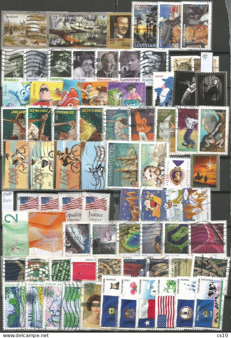 USA Selection 2012 Yearset 156 Pcs OFF-Paper Mostly VFU W/ Circular PMK Incl.Coil # Aloha Shirts BKLT, Earthscapes, Etc - Used Stamps