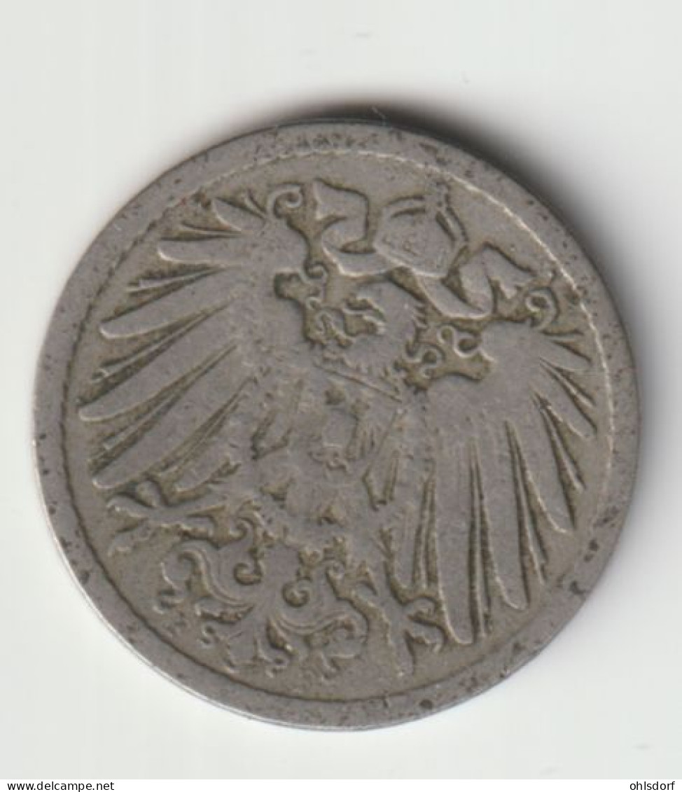 DEUTSCHES REICH 1891 F: 5 Pfennig, KM 11 - 5 Pfennig