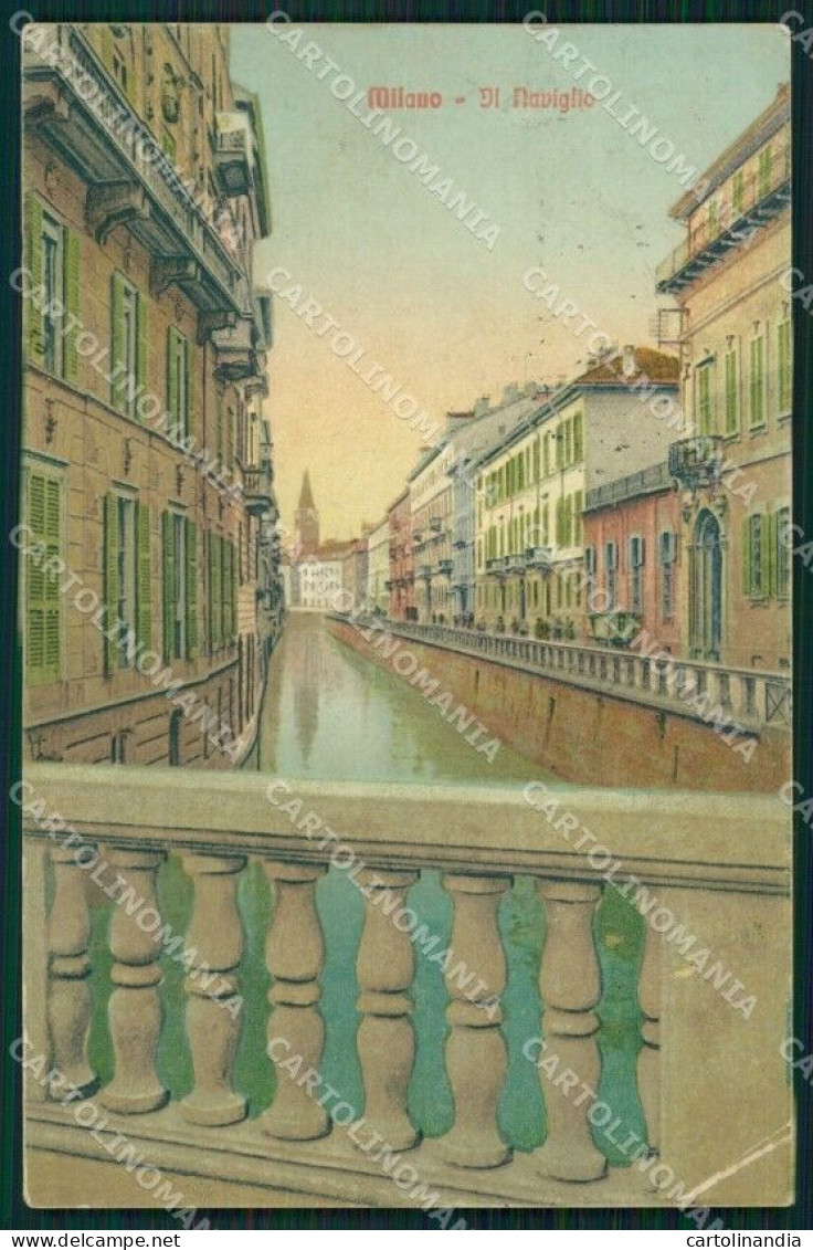 Milano Città Naviglio PIEGA Cartolina KF3141 - Milano (Mailand)