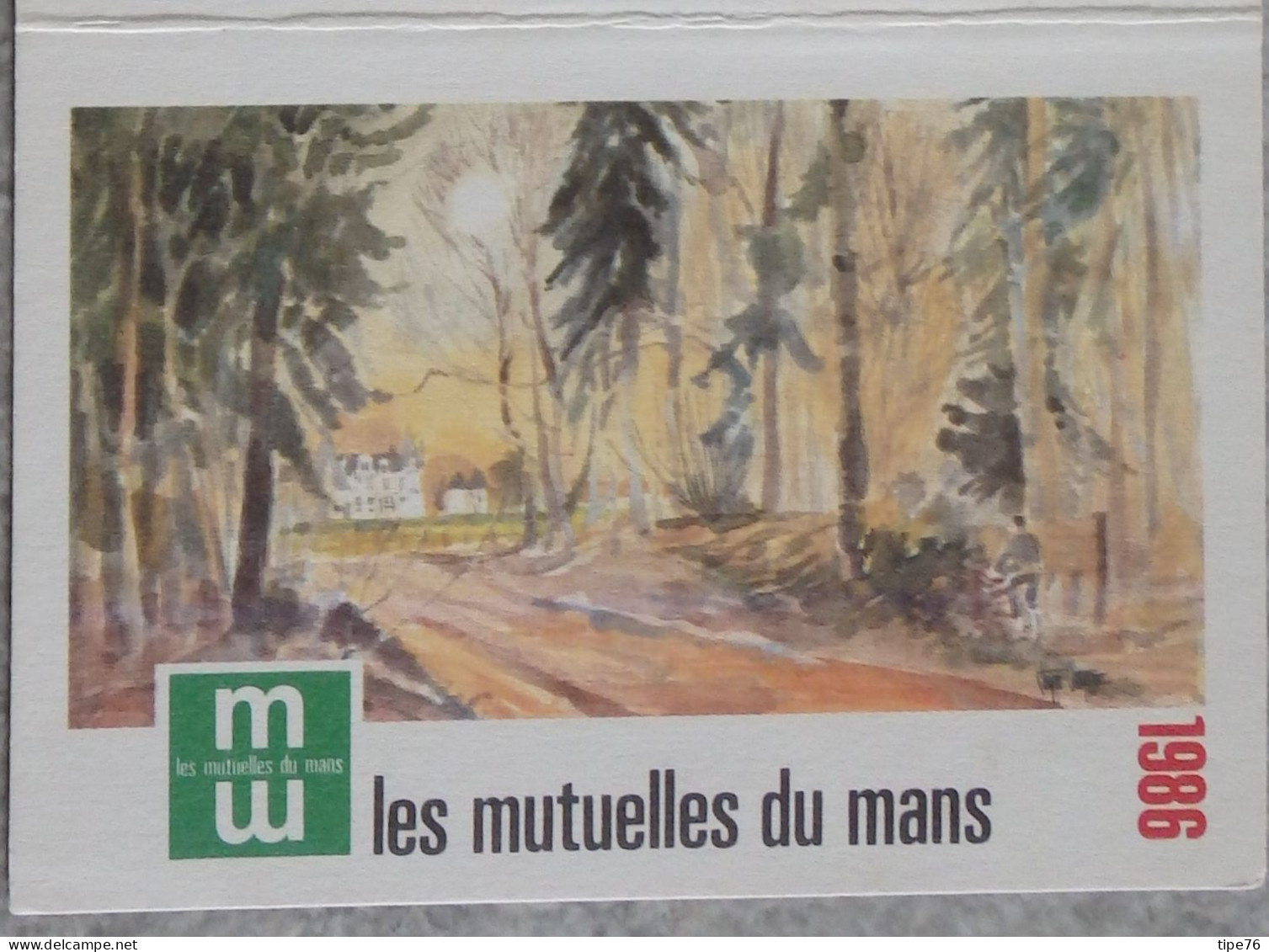 Petit Calendrier Poche 1986 Assurances Les Mutuelles Du Mans Le Mans Sarthe - - Formato Piccolo : 1981-90