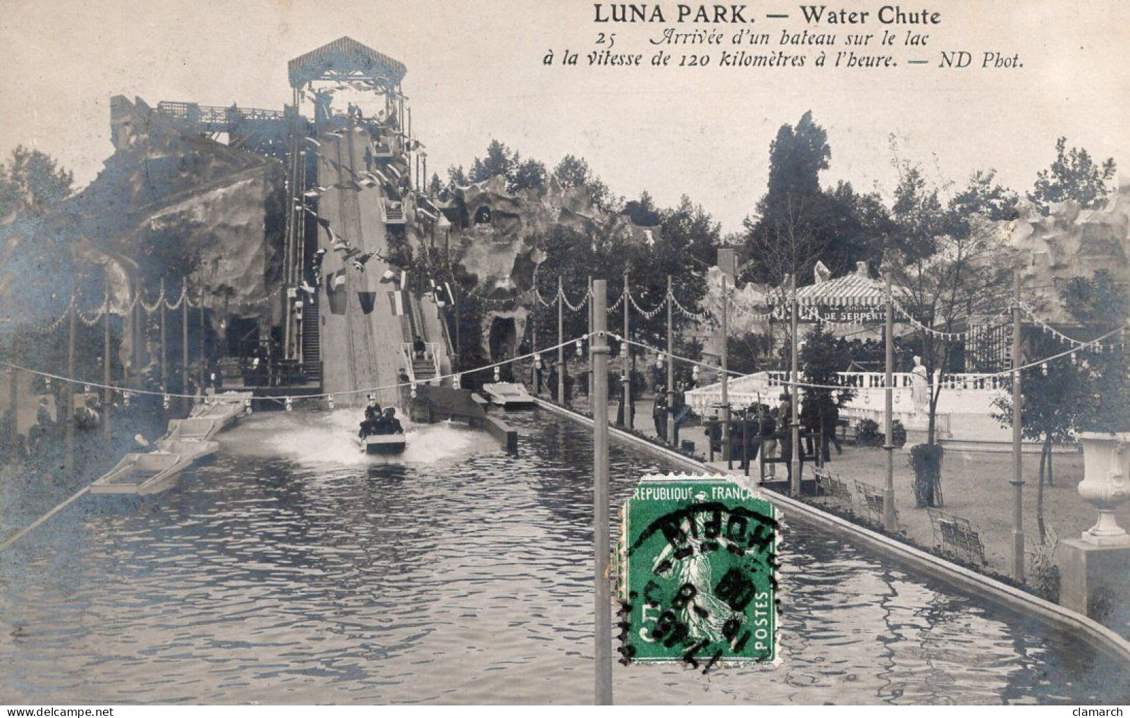 PARIS 17è-Luna Park-Water Chute-Arrivée D'un Bateau Sur Le Lac...ND Phot 25 - Arrondissement: 17