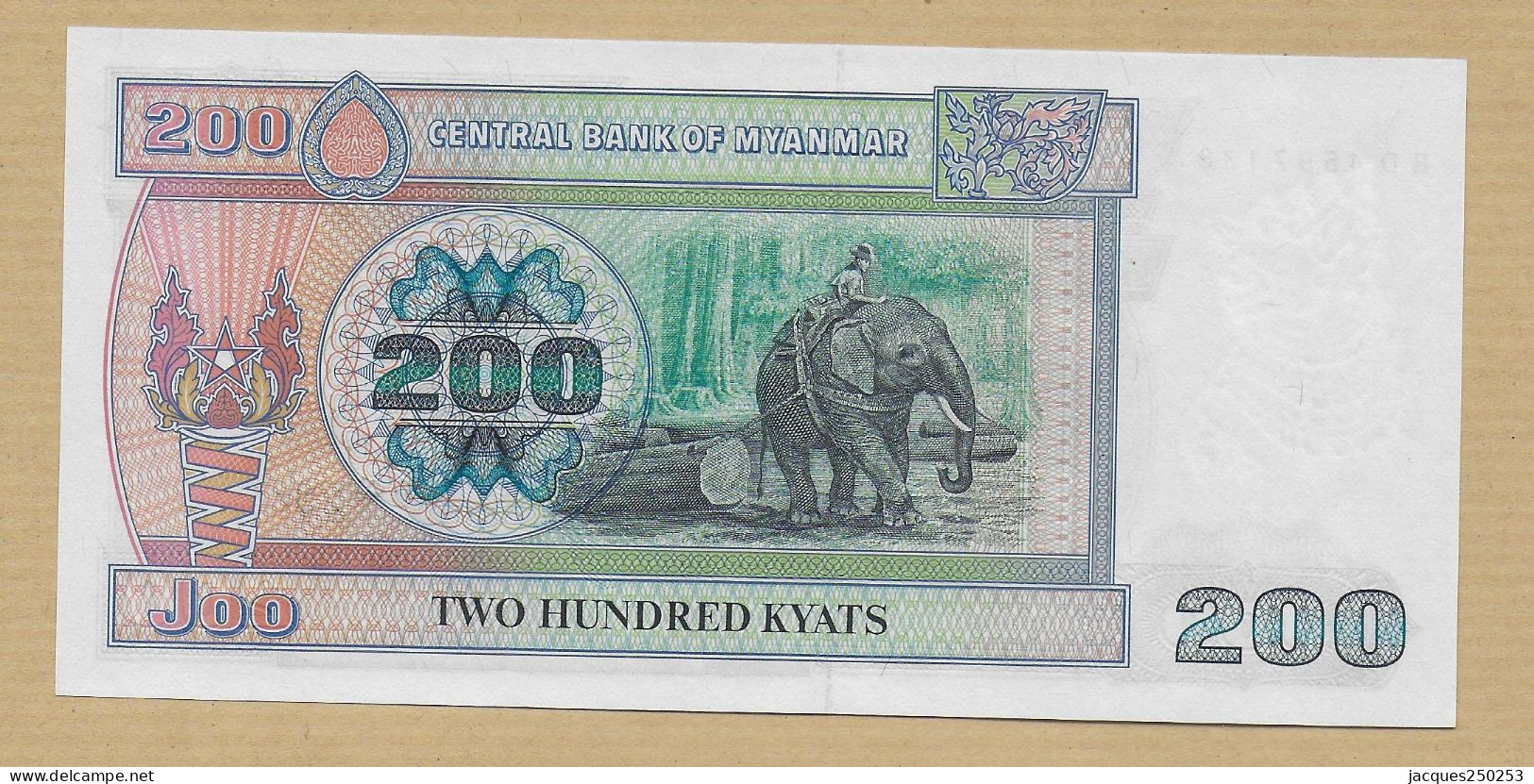 200 KYATS MYANMAR NEUF - Myanmar