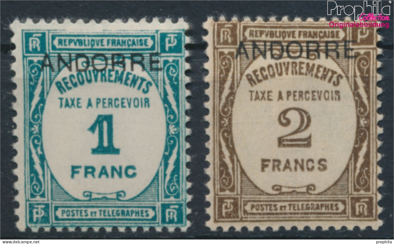 Andorra - Französische Post P14-P15 Mit Falz 1932 Portomarken (10368736 - Ongebruikt