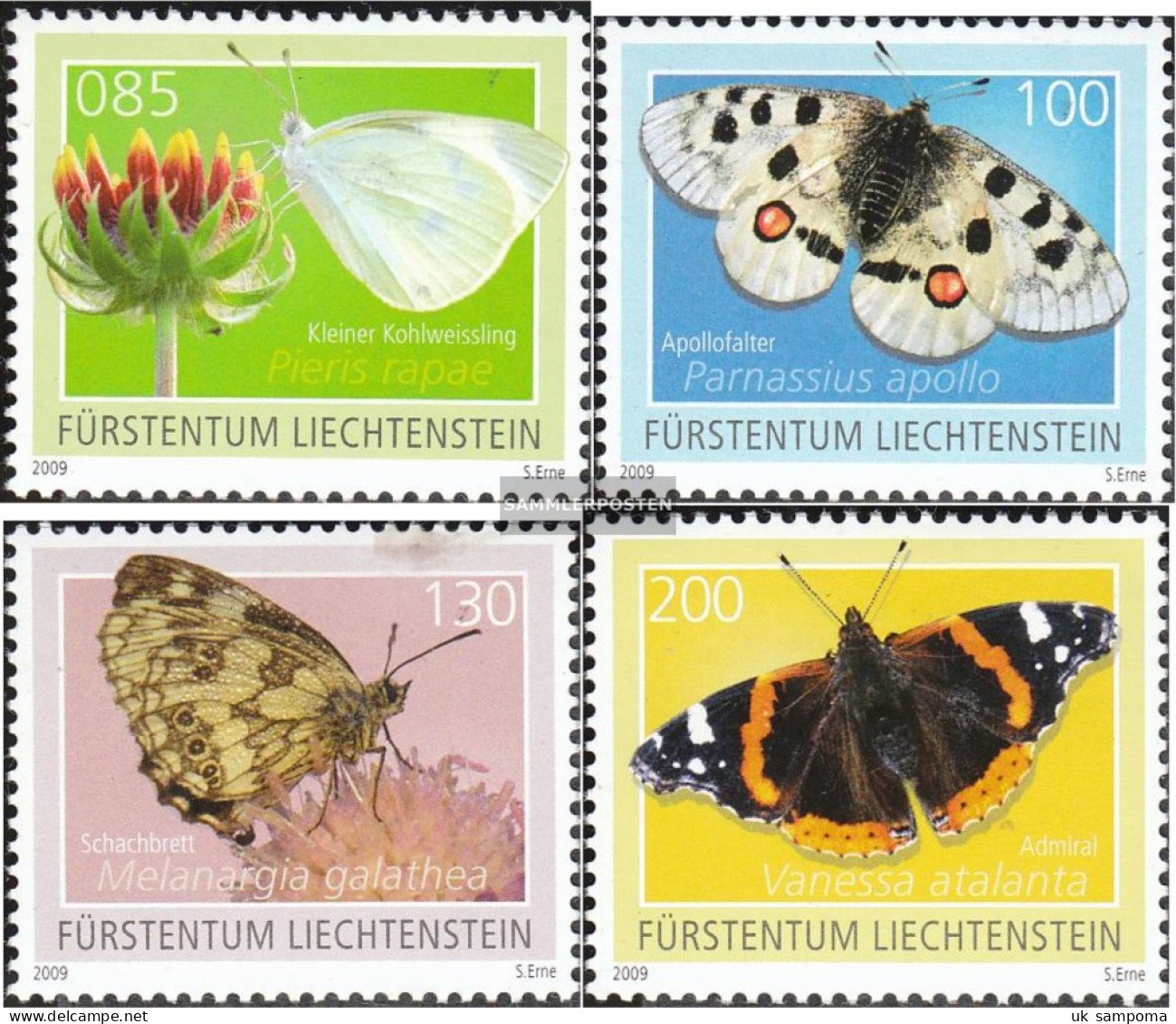 Liechtenstein 1528-1531 (complete Issue) Unmounted Mint / Never Hinged 2009 Butterflies - Neufs