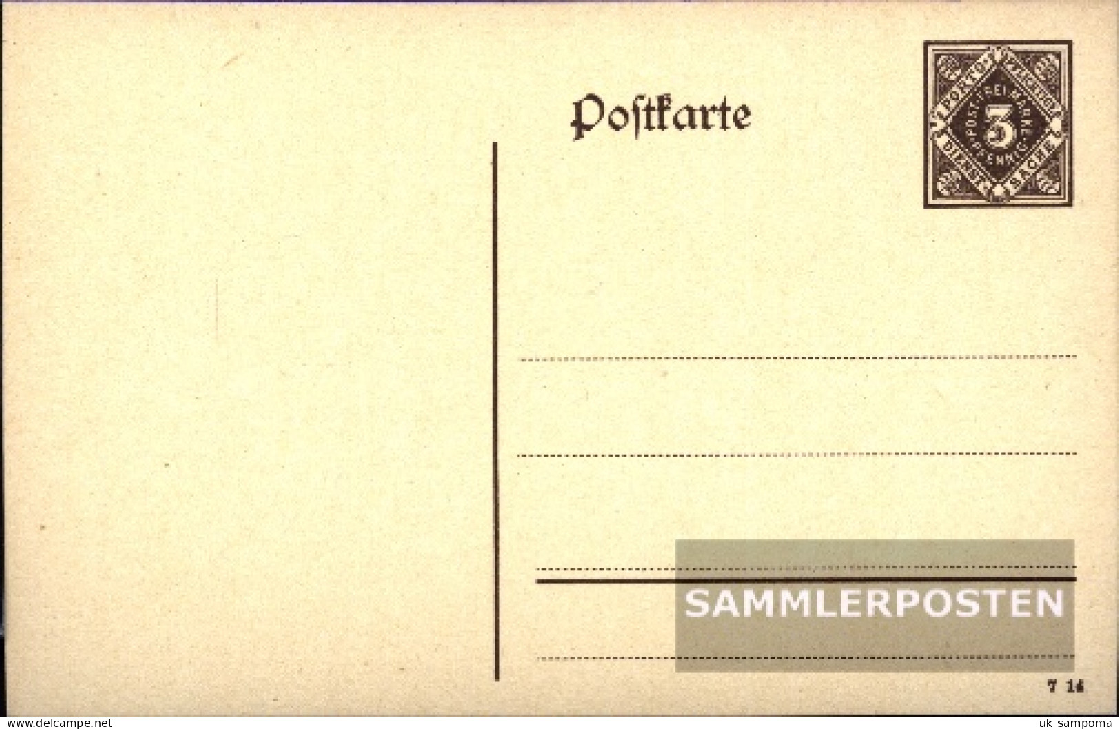 Württemberg DP11I B Postcard Service Used 1910 Paragraph - Other & Unclassified