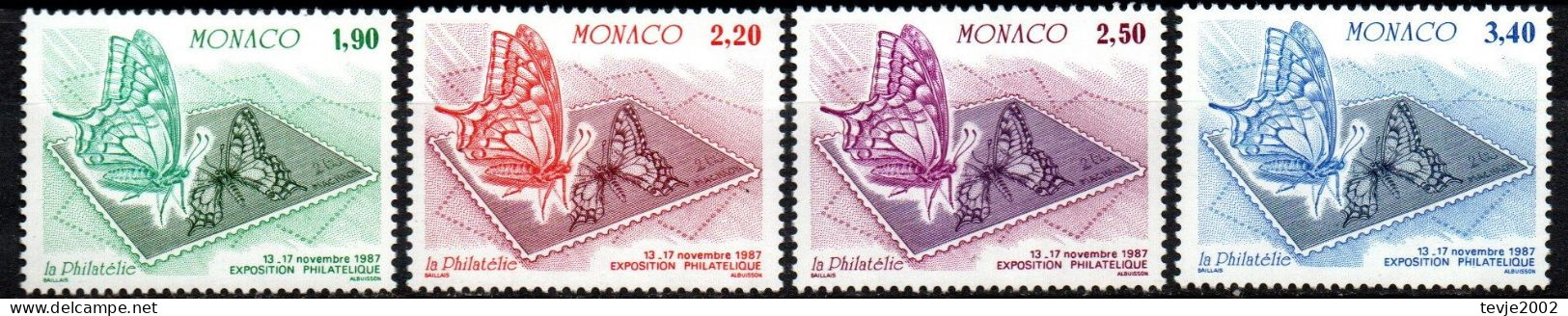 Monaco 1987 - Mi.Nr. 1814 - 1817 - Postfrisch MNH - Tiere Animals Schmetterlinge Butterflies - Farfalle