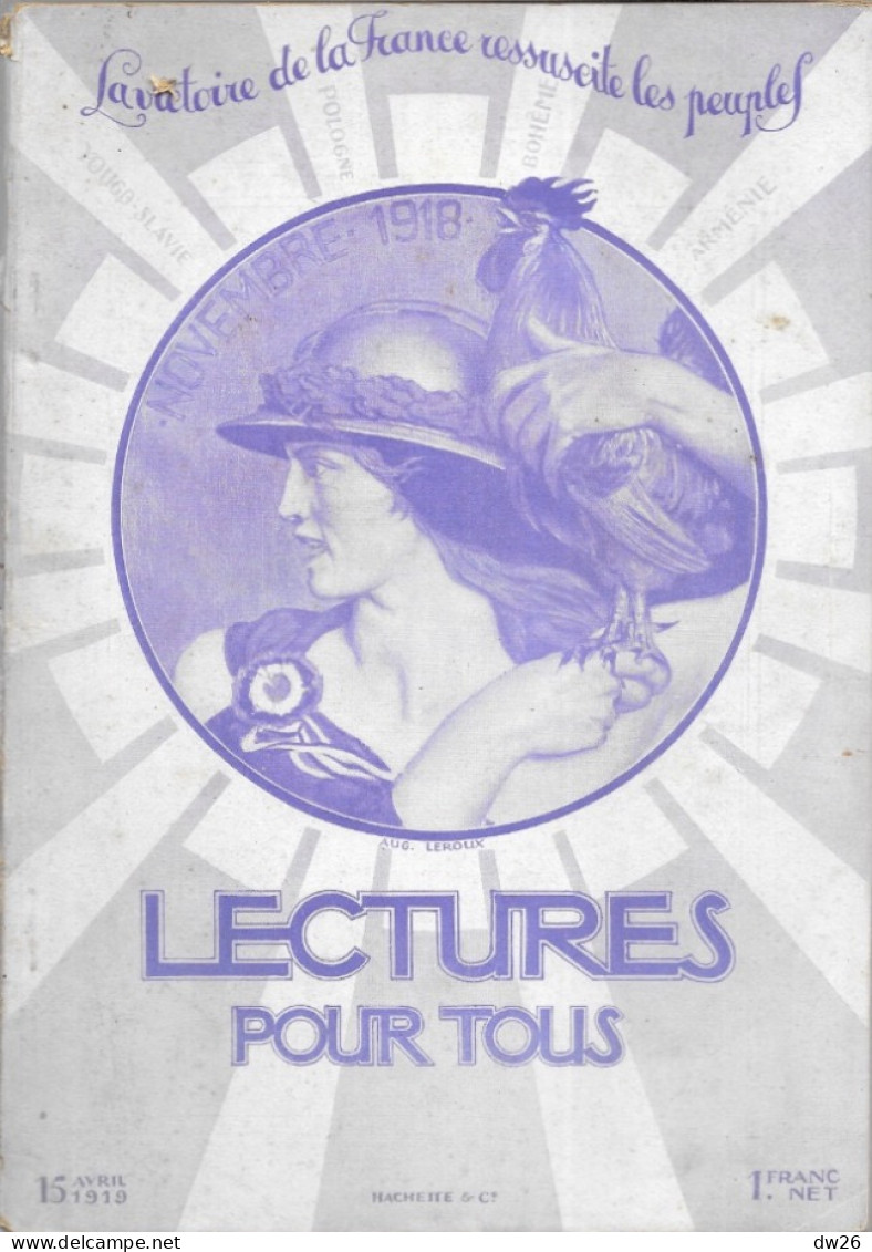 Revue Hachette Bimensuelle Après Guerre - Lectures Pour Tous Du 15 Avril 1919 - La Victoire De La France - 1900 - 1949