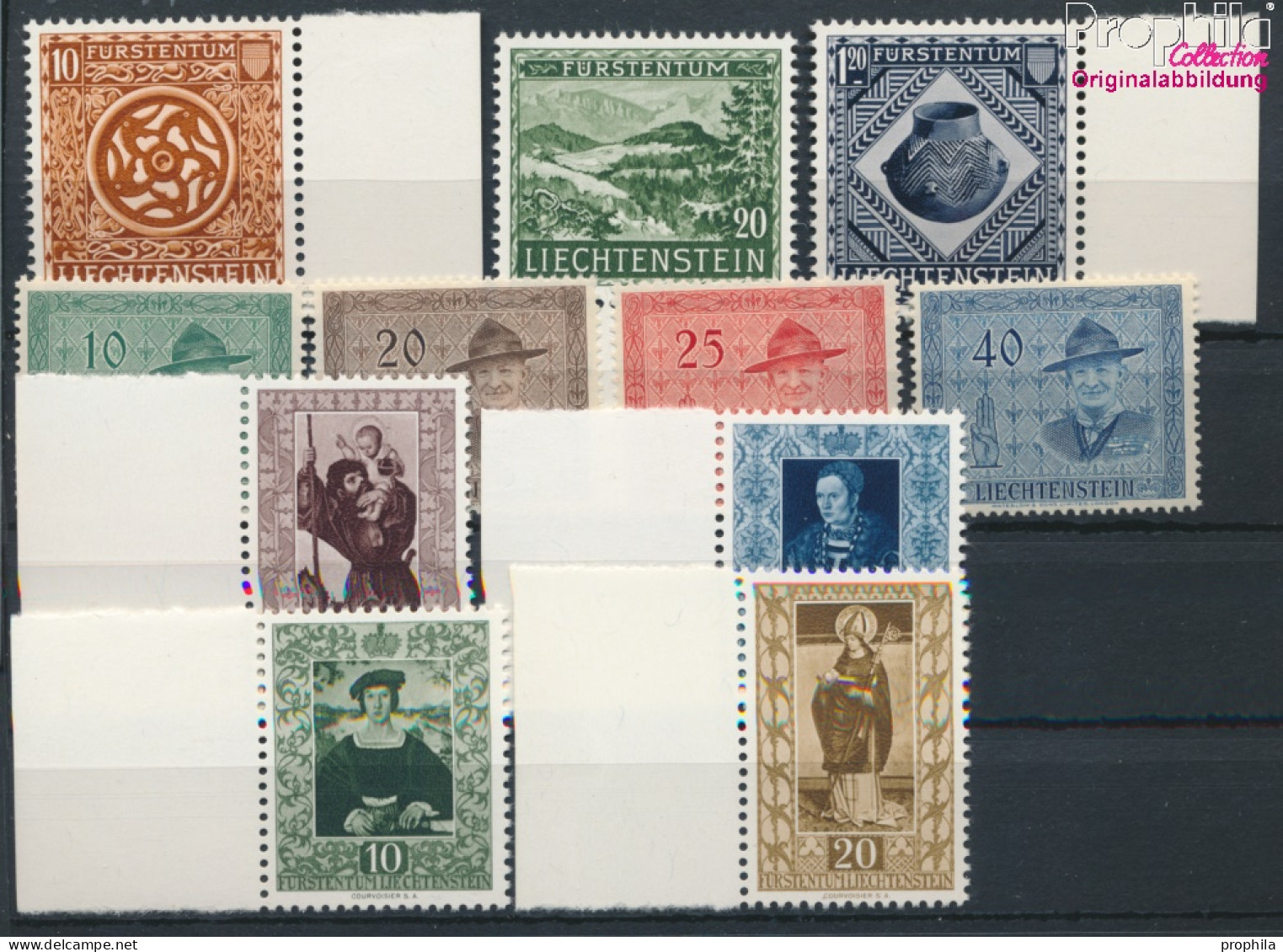 Liechtenstein Postfrisch Gemälde 1953 Gemälde, Pfadfinder, Museum  (10377388 - Unused Stamps