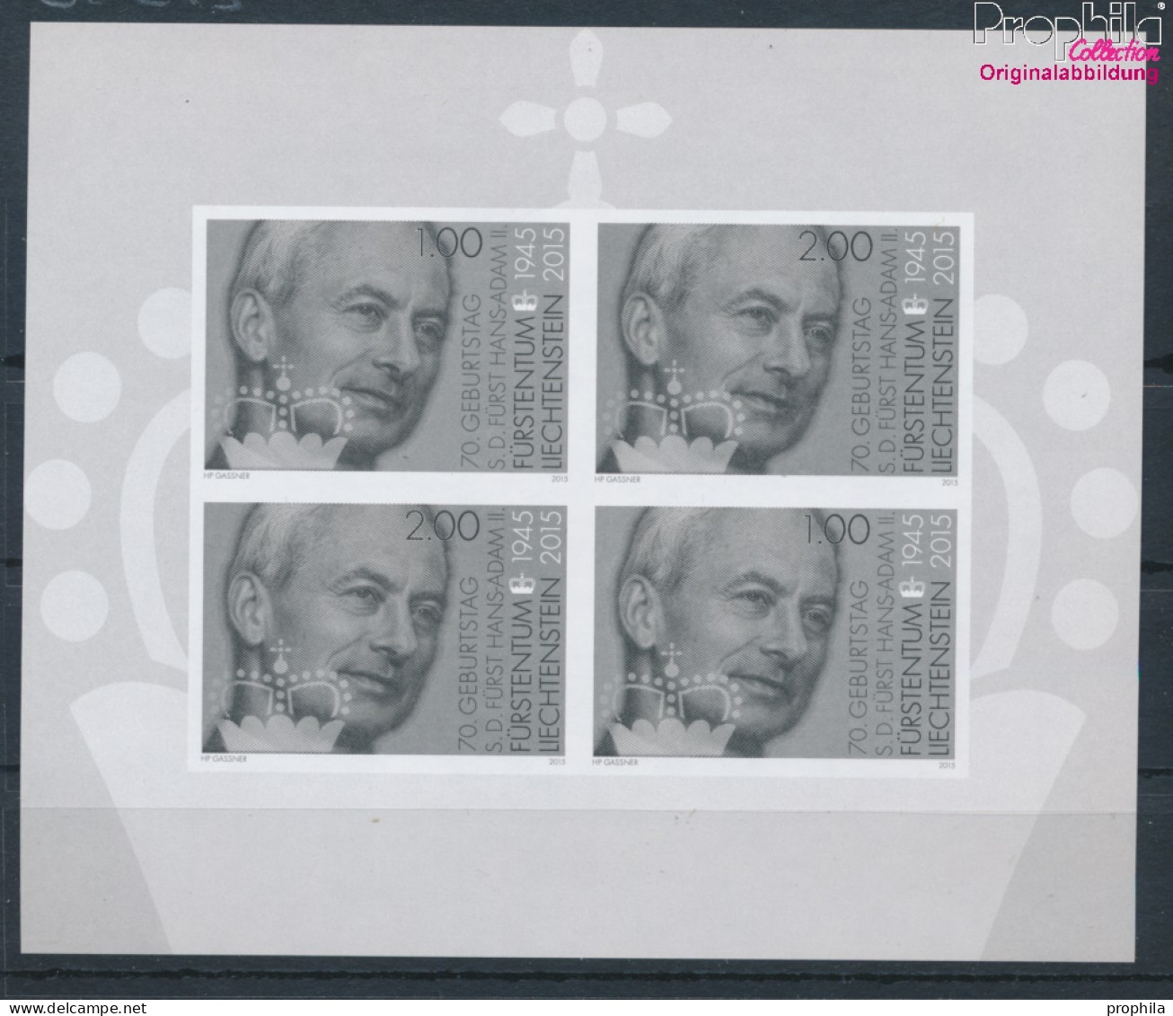 Liechtenstein Block27S (kompl.Ausg.) Schwarzdruck Postfrisch 2015 Hans Adam (10377377 - Unused Stamps